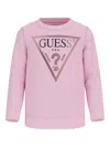 Guess Triangle-logo Sweatshirt In Pink