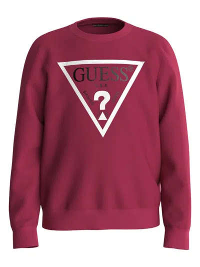 Guess Kids' Triangle-logo Sweatshirt In Red