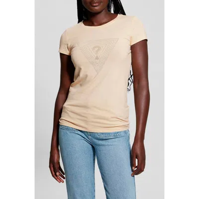 Guess Triangle Maze Embellished Graphic T-shirt In Biscotti
