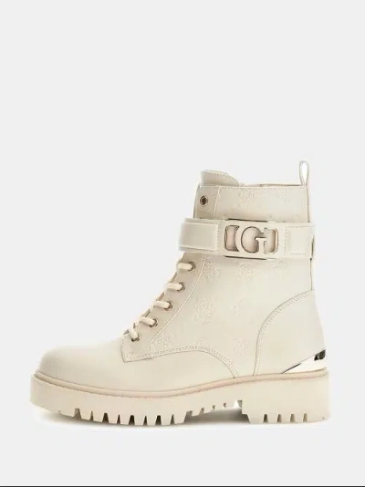 Guess Tronchetto E Stivaletto Donna  ♪ Fal10 Oranda Ivory In Sand