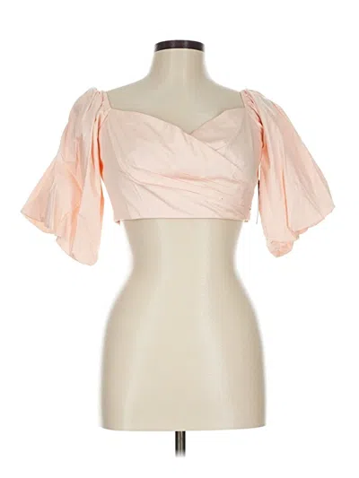 Pre-owned Guess Tube Top Pink Strapless Neckline Tops