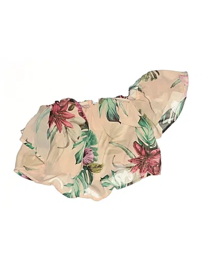 Pre-owned Guess Tube Top Pink Strapless Neckline Tops