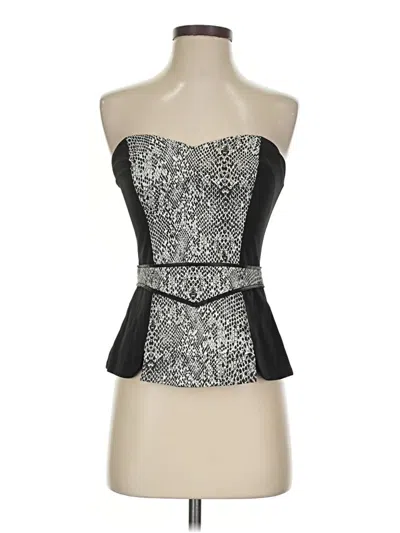 Pre-owned Guess Tube Top Silver Strapless Neckline Tops