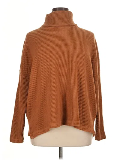 Pre-owned Guess Turtleneck Sweater In Brown