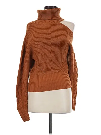 Pre-owned Guess Turtleneck Sweater In Brown