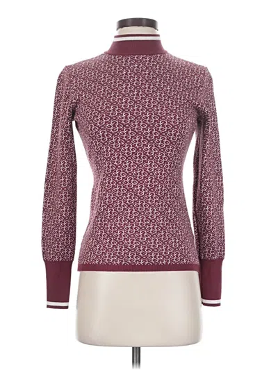 Pre-owned Guess Turtleneck Sweater In Burgundy