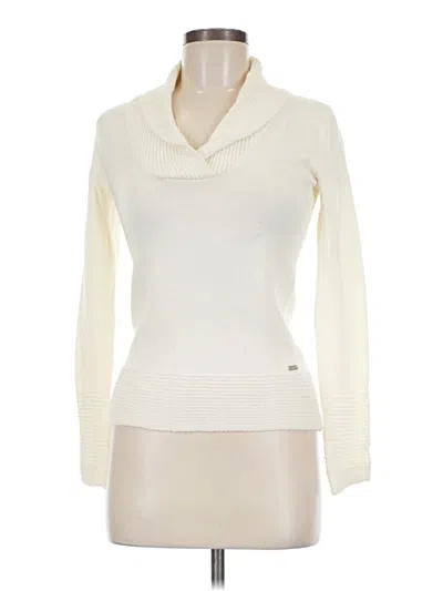 Pre-owned Guess Turtleneck Sweater In Ivory