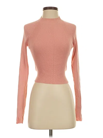 Pre-owned Guess Turtleneck Sweater In Pink