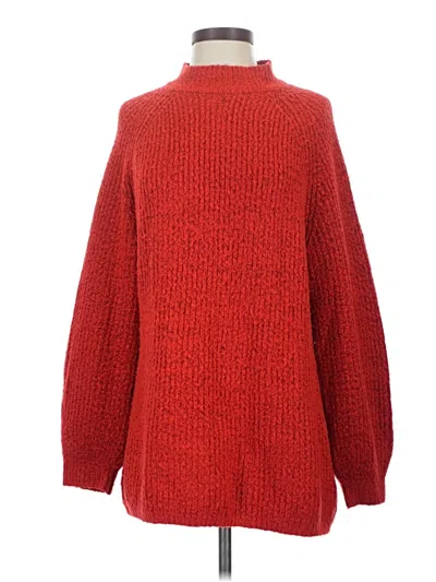 Pre-owned Guess Turtleneck Sweater In Red