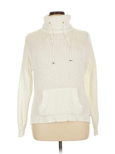 Pre-owned Guess Turtleneck Sweater In White