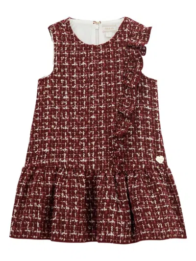 Guess Tweed Mini Dress In 红色
