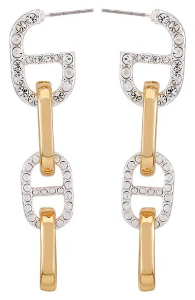 Guess Two-tone Mariner Drop Earrings In Multi