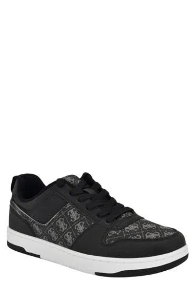 Guess Tyron Monogram Sneaker In Black/silver Logo