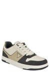 Guess Tyron Monogram Sneaker In Dark Grey/ivory Multi