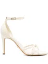 Guess Usa 80mm Leather Sandals In Neutrals