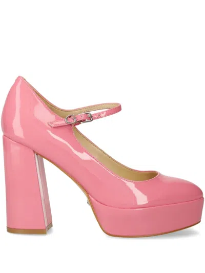 Guess Usa 110mm Leather Pumps In Pink
