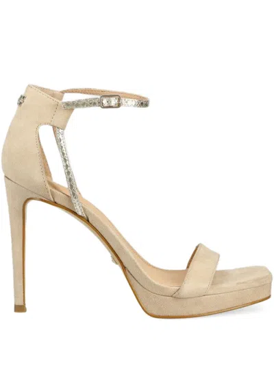 Guess Usa 110mm Suede Sandals In Neutrals