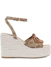 Guess Usa 120mm Tanvee Logo-embellished Wedge Sandals