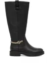 Guess Usa 35mm Fyonal Chain-detail Boots In Black