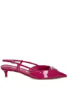 Guess Usa 40mm Jesson Pointed-toe Slingback Pumps In Pink