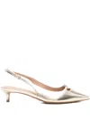 Guess Usa 40mm Slingback Pumps In Gold