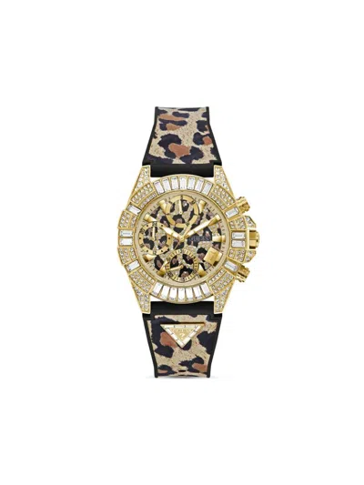 Guess Usa 40th Anniversary Iconic Animal 39mm In Neutrals