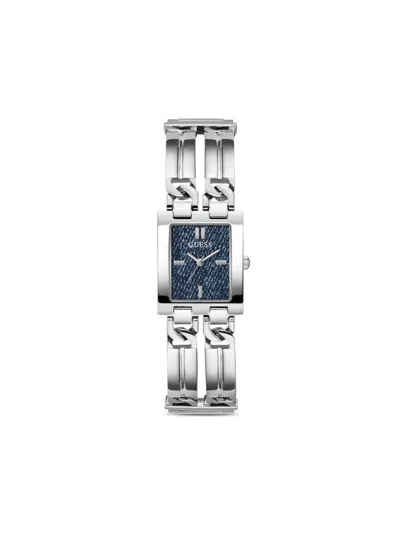 Guess Usa 40th Anniversary Iconic Denim 24mm In Blue
