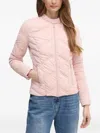 Guess Usa 4g-jacquard Quilted Jacket In Pink