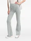 Guess Usa 4g-pattern Side-stripe Trousers In Gray