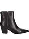 Guess Usa 5mm Halisa Leather Ankle Boots In Brown