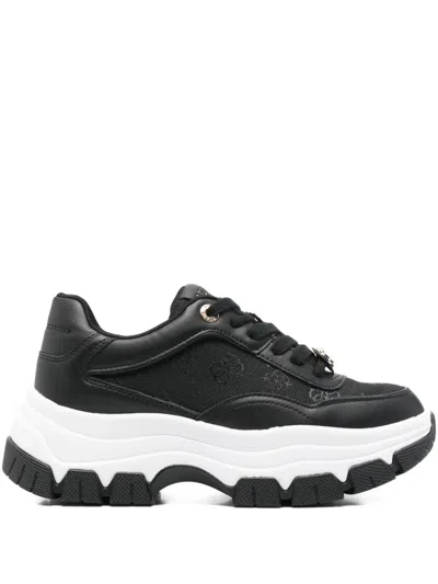 Guess Usa 73mm Berrett 4g Logo Sneakers In Black