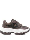 Guess Usa 73mm Berrett 4g Logo Sneakers In Brown