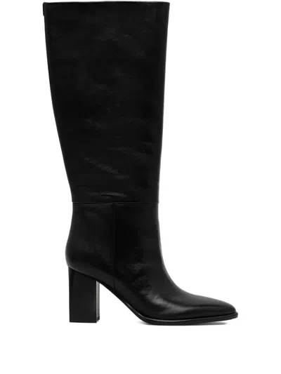 Guess Usa 79mm Perinna Block-heel Knee-high Boots In Black