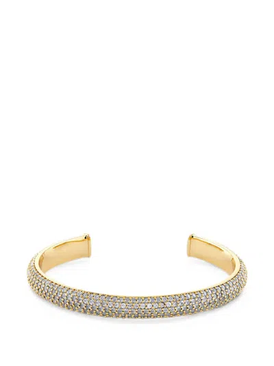 Guess Usa 7mm Essenza Pavé Bangle In Gold