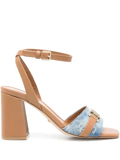 Guess Usa 80mm Leather Sandals In Brown