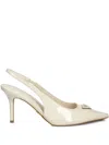 Guess Usa 85mm Nassir Slingback Pointed-toe Pumps In White
