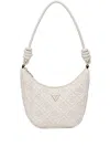 Guess Usa Adelasia 4g Quilted Knoted-handle Mini Shoulder Bag In Neutral