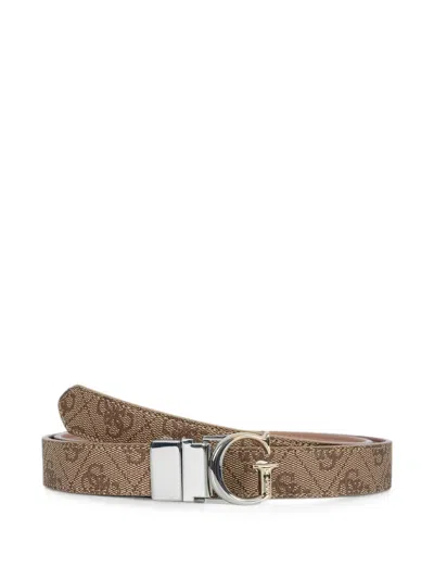 Guess Usa Adjustable + Reversible Pants Belt In Brown