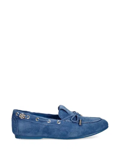 Guess Usa Aisha Tie-detail Loafers In Blue