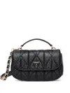 Guess Usa Aldina Logo 4g Quilted Crossbody Bag In Black