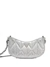 Guess Usa Aldina Quilted-design Chain-strap Shoulder Bag In Silver