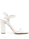 Guess Usa Alibi 105mm Faux-leather Sandals In White