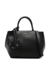 Guess Usa Amorette Leather Tote Bag In Black