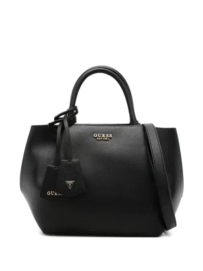 Guess Usa Amorette Leather Tote Bag In Black