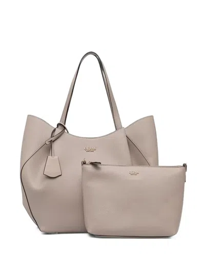 Guess Usa Amorette Pochette Shopper Bag In Brown