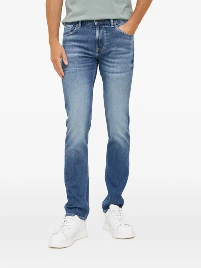 Guess Usa Angels Patch Jeans In Blue