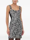 Guess Usa Animal Print Strap Dress In Blue