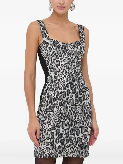 Guess Usa Animal Print Strap Dress In Blue