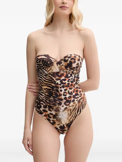 Guess Usa Animal-print Swimsuit In Animal Print