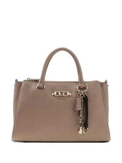 Guess Usa Anise Logo-detail Tote Bag In Neutral